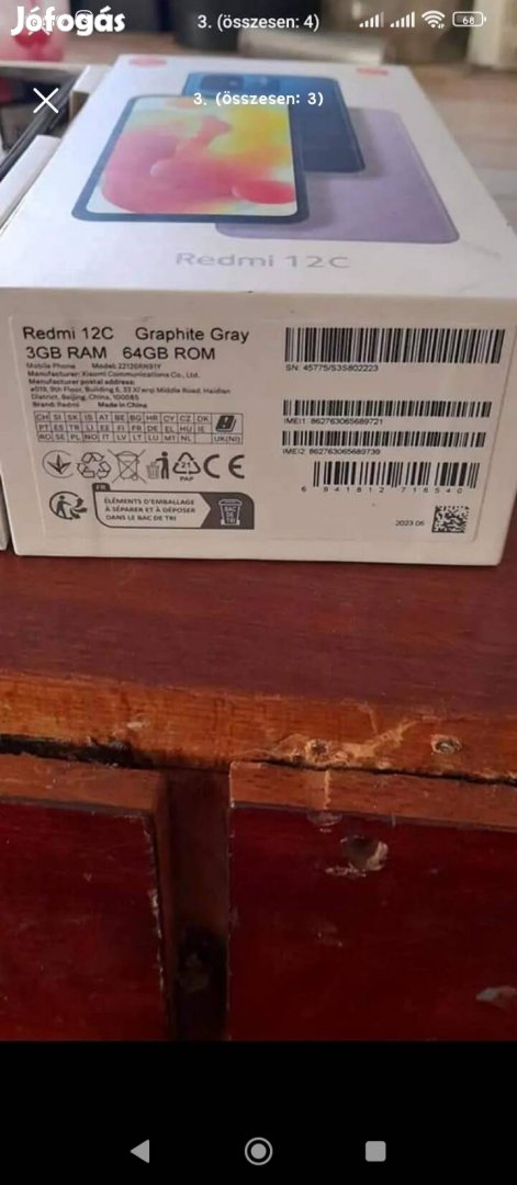 Elado xuaomi redmi 12c telefon hibátlan állapotban