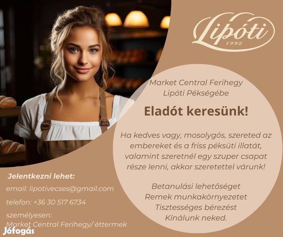 Eladót keresünk -Lipóti pékség Vecsés