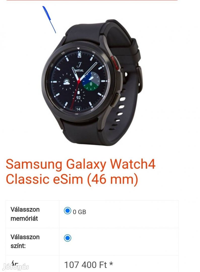 Eladóvá vált Samsung Galaxy Watch 4 Clsassic  Okosóra. 