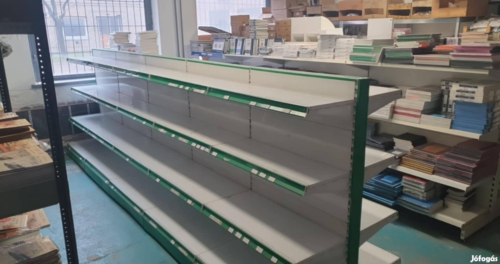 Eladva Tegometall polcos gondola Fehér 1m széles elem 50 ezer Ft