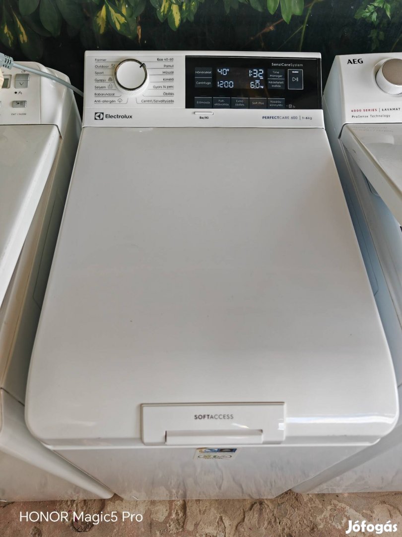 Electrolux 1-6kg gőzös felültöltős mosógép 