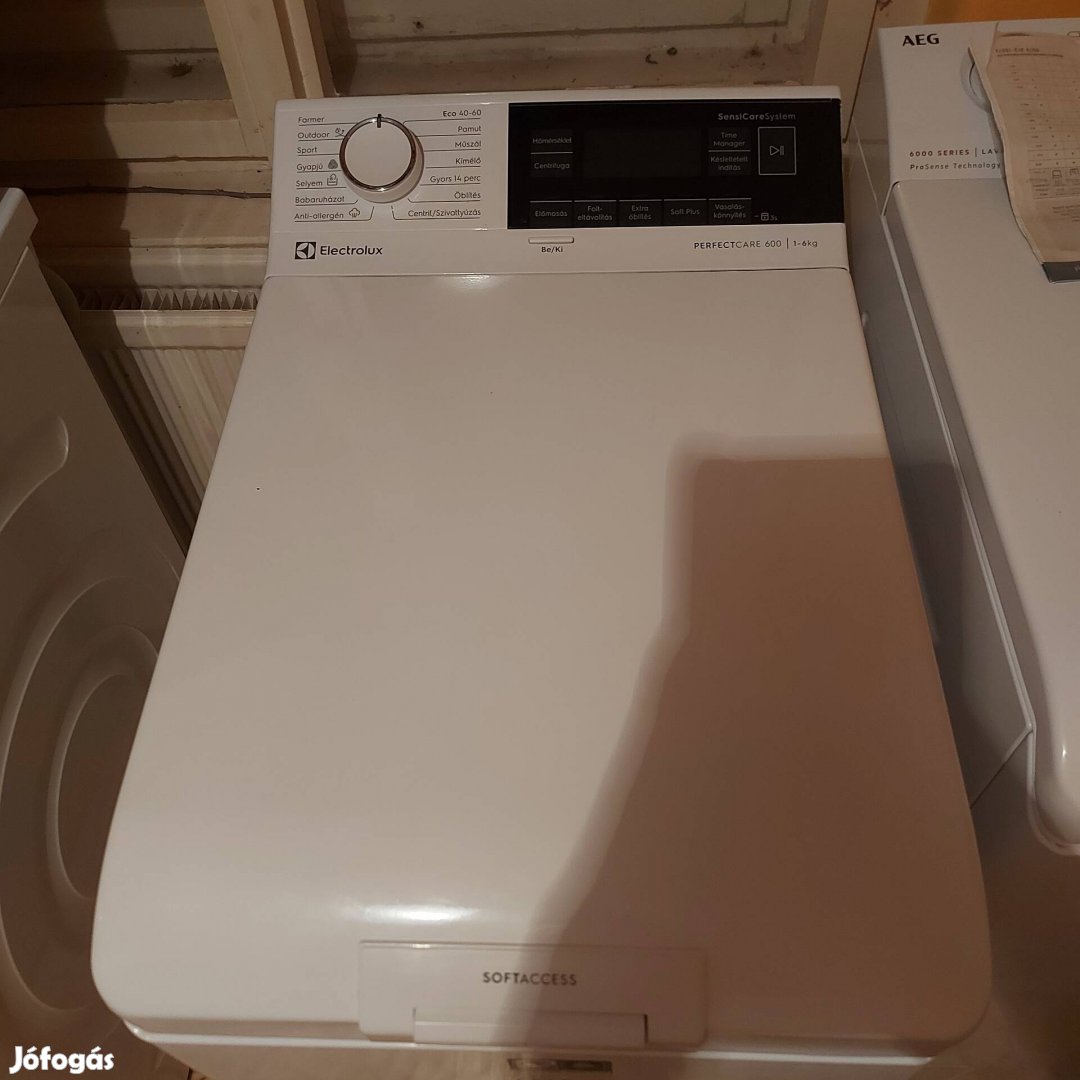 Electrolux 6kg-os felültöltős mosógép garanciával eladó 