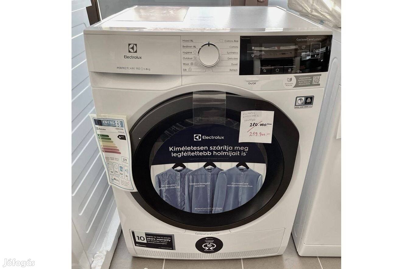 Electrolux EW9H378S Új hőszivattyús szárító,8 kg,A+++(280e.helyett)