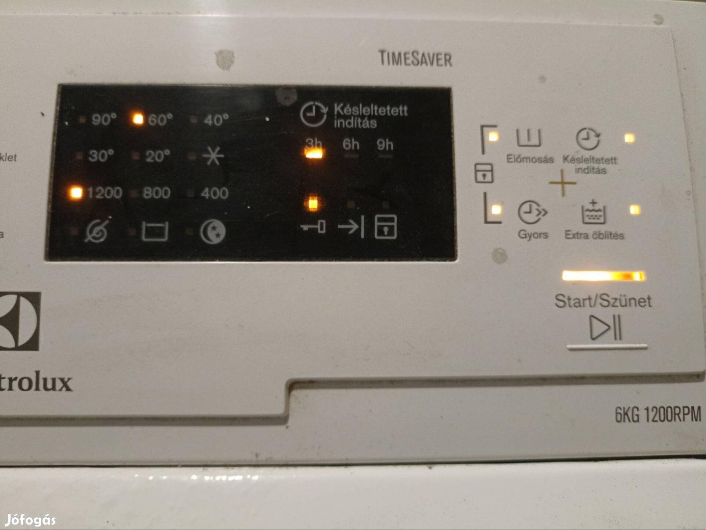 Electrolux felültöltős mosógép A++