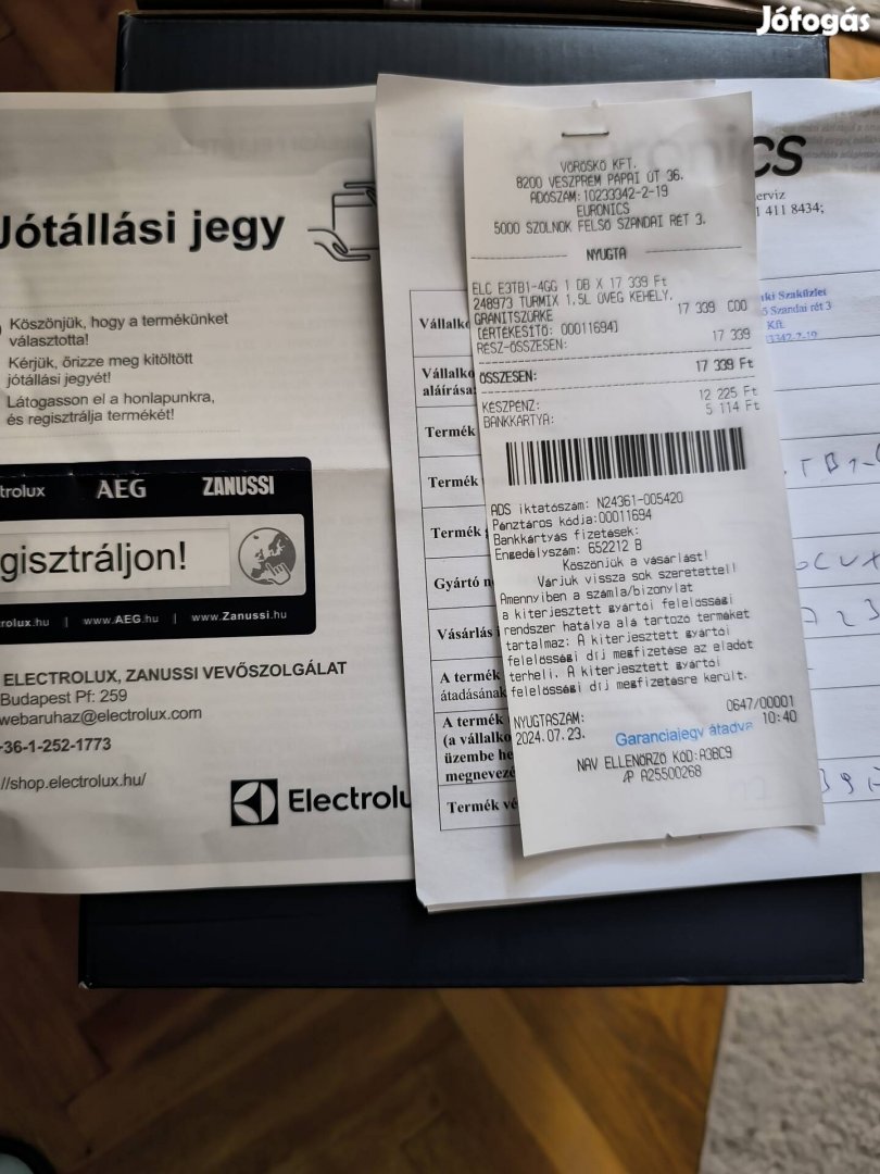 Electrolux turmixgép, teljesen új!