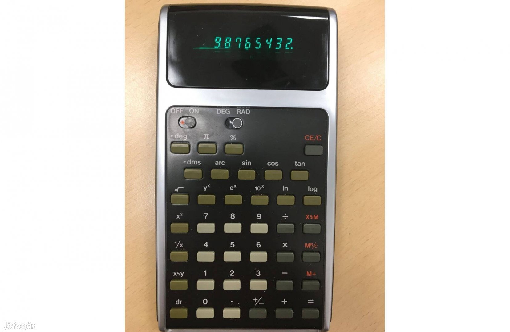 Electronic Calculator (made in Japan) számológép zöld VFD kijelzővel