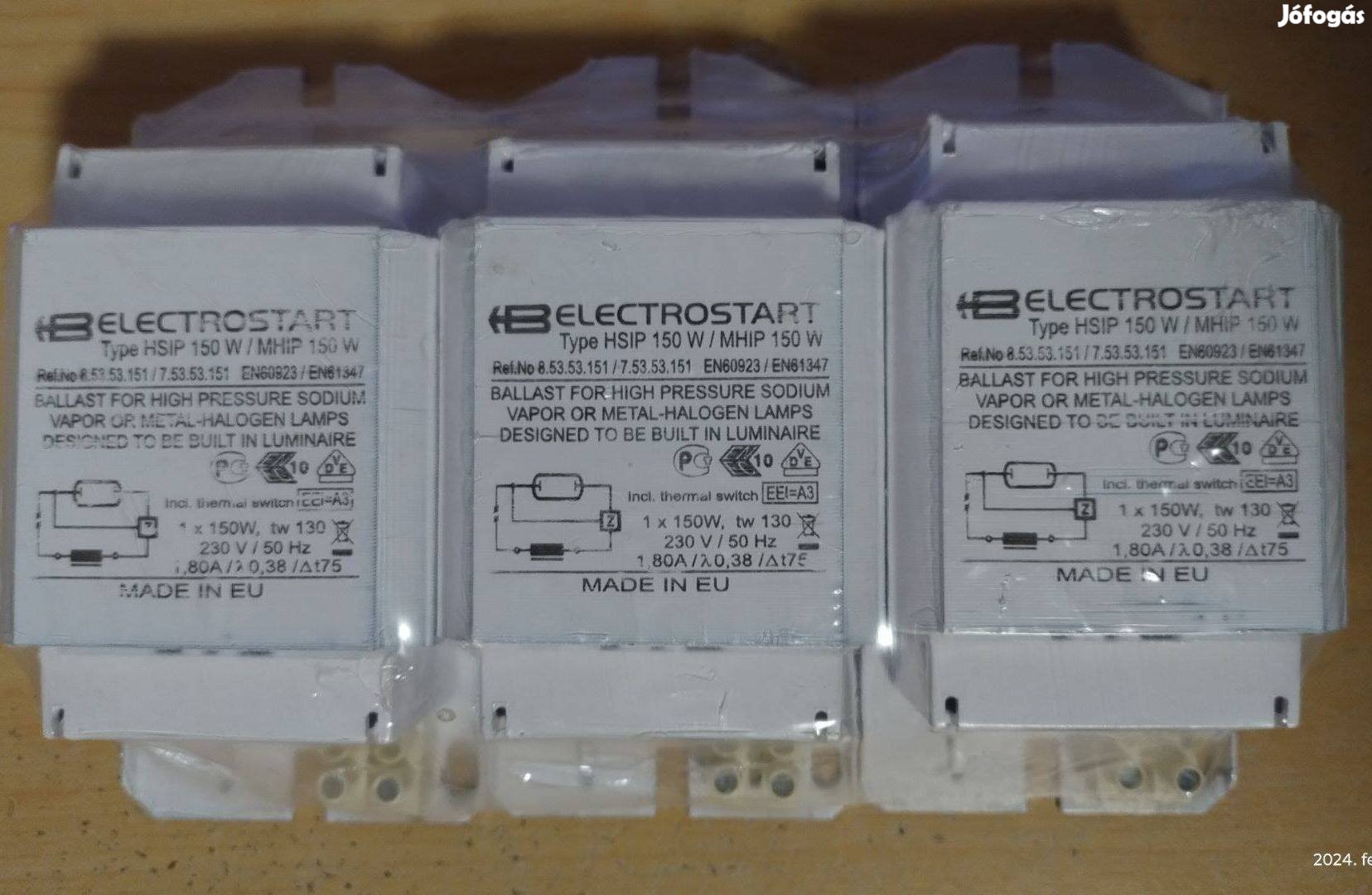 Electrostart Hsip 150W, Mhip 150W HS/HI nátrium/fémhalogén működtető