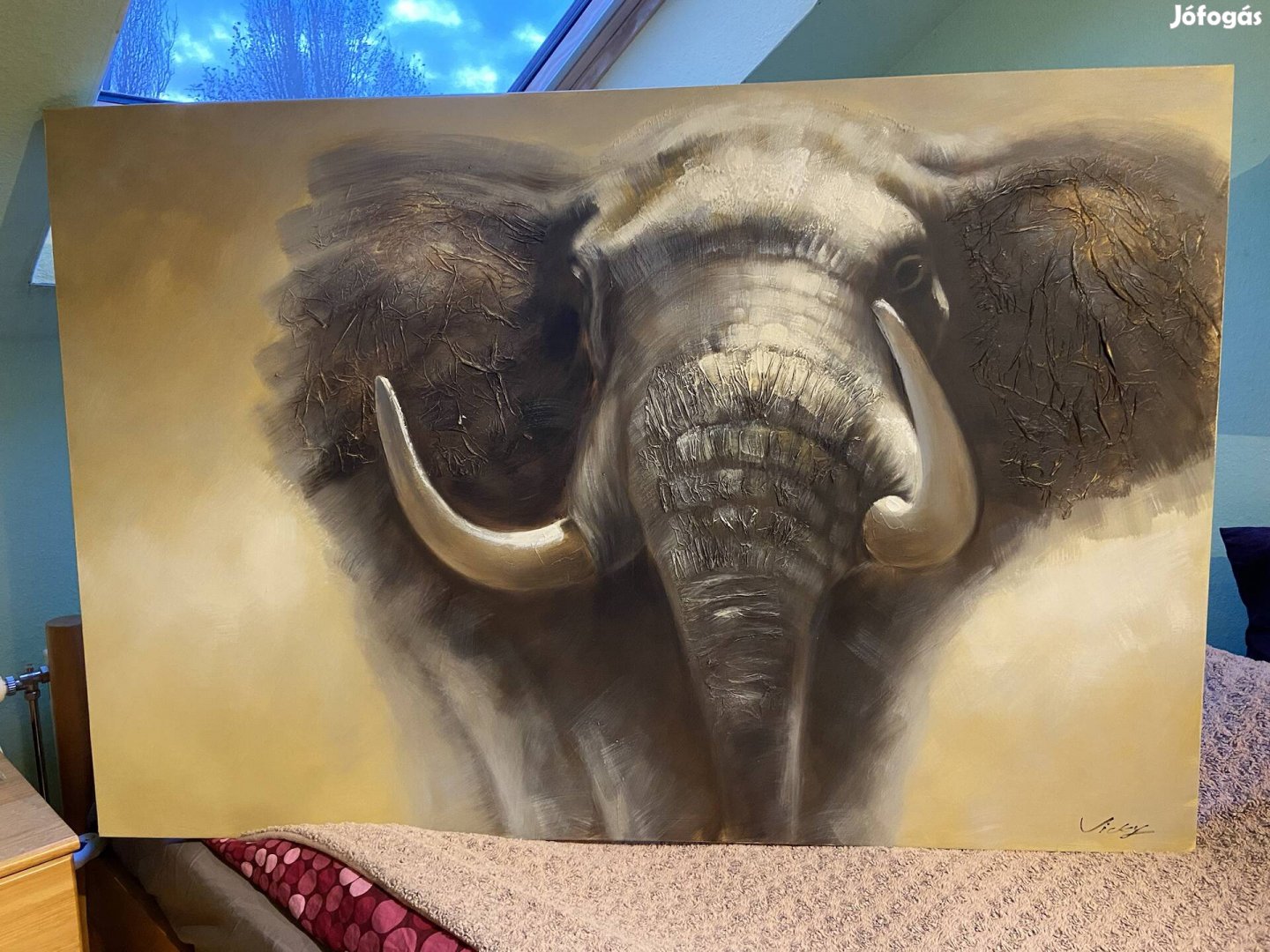 Elefánt domború festmény