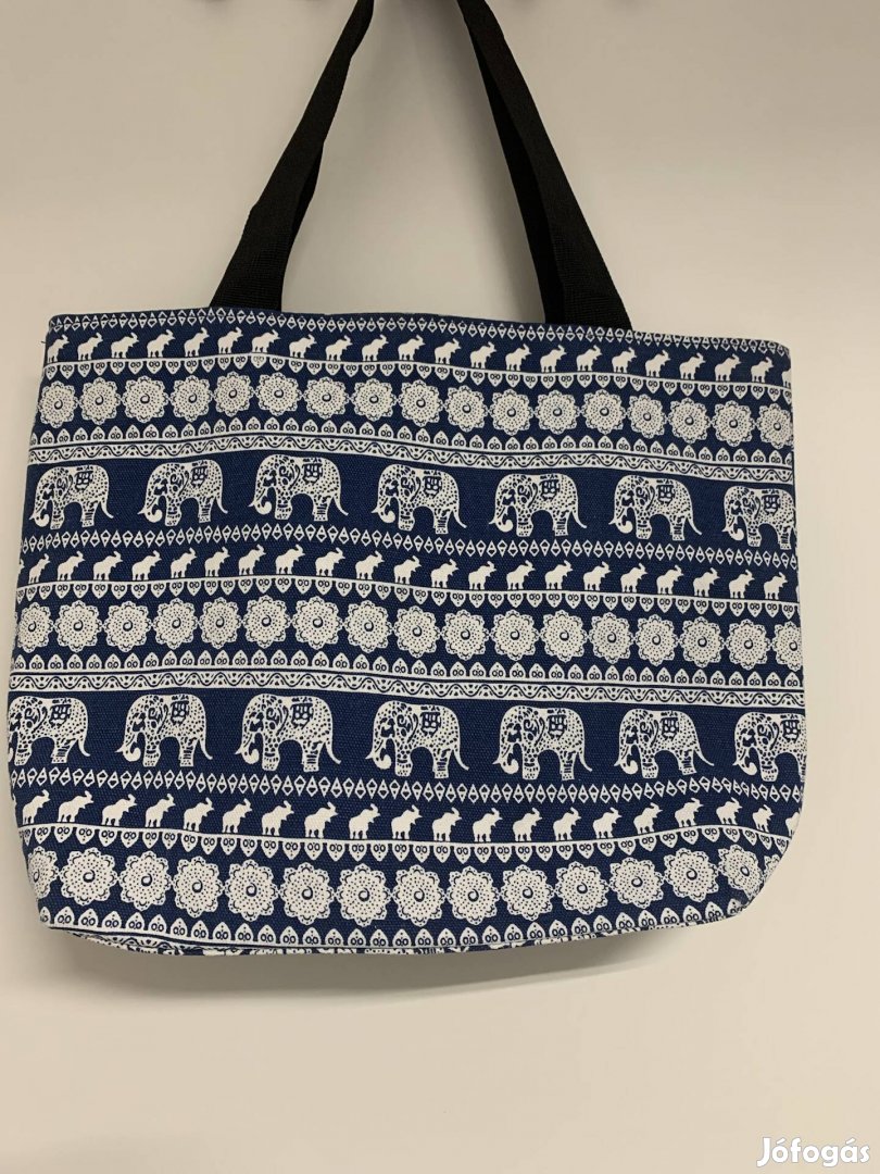 Elefántos mintájú új vászon táska