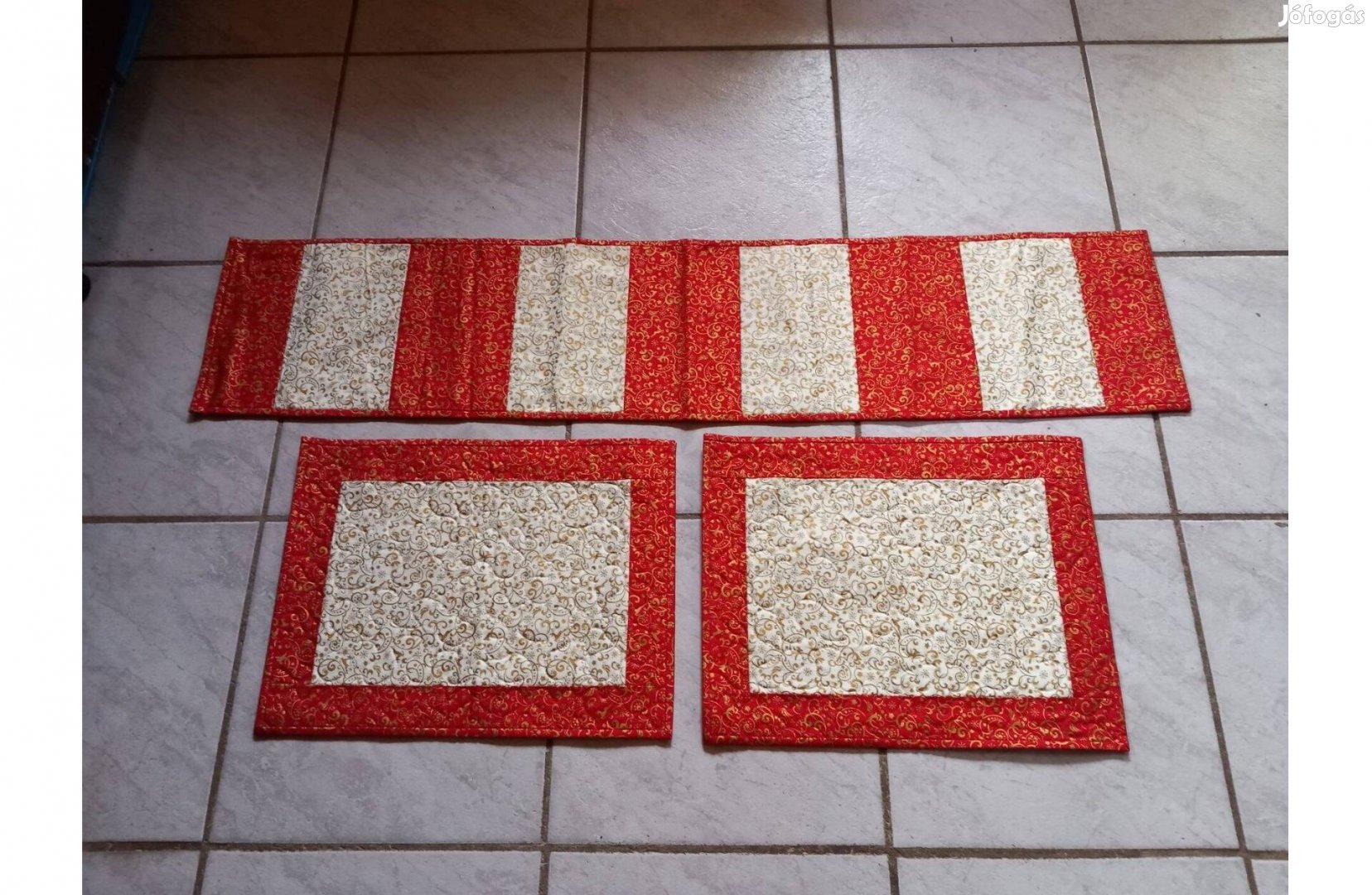 Elegáns Asztali futó és 2 db tányéralátét szett ,