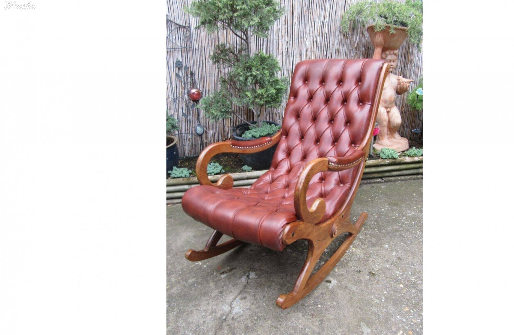 Elegáns chesterfield hintaszék - fotel szép állapotban