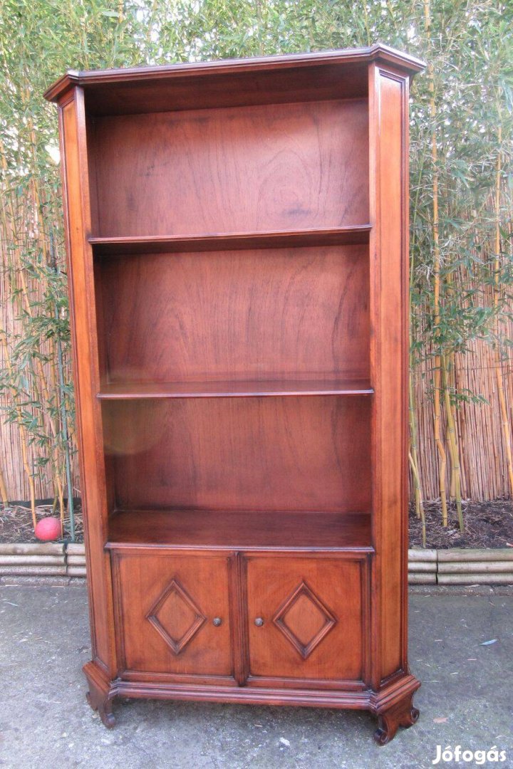 Elegáns könyvespolc - polc - szekrény 180 cm magas alul 2 ajtó