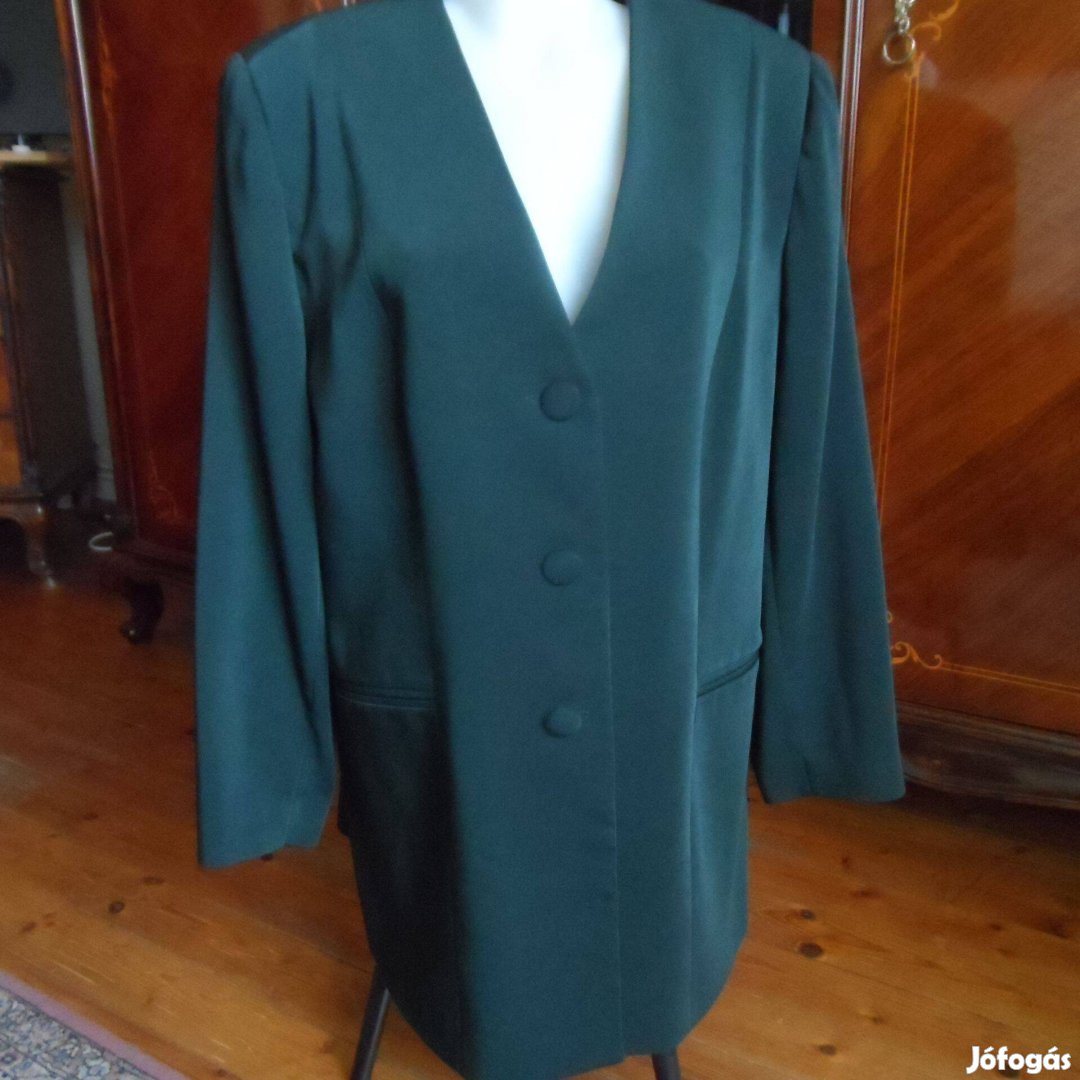Elegáns mély zöld női zakó blézer 50-es