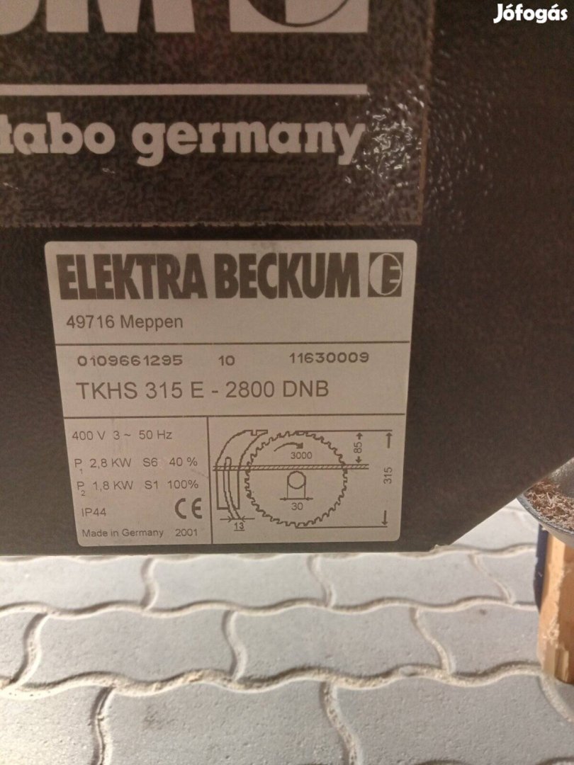 Elektra Beckum asztali körfűrész 