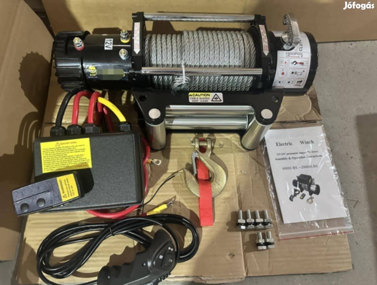 Elektromos Csörlő 12v 5500 kg Teherbírás