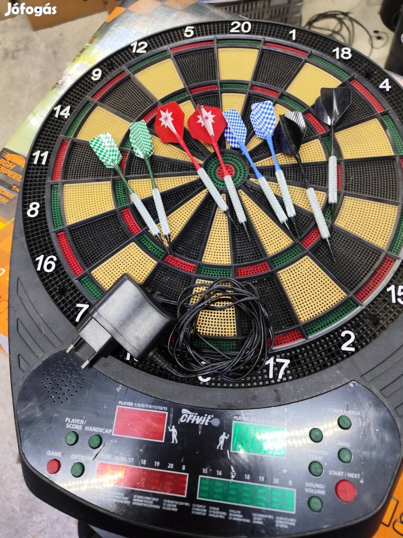 Elektromos Darts futárral 