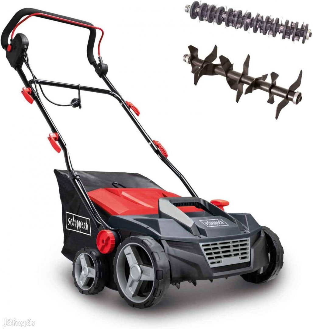 Elektromos Fűszellőztető talajlazító, mohaeltávolító, 38 cm vágási szé