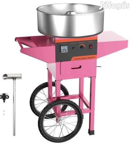 Elektromos Ipari Vattacukorkészítő Gép Kocsival 220V 4400