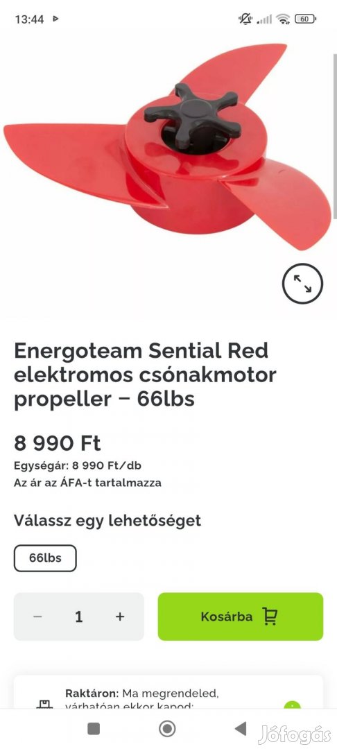 Elektromos csónakmotor hajócsavar 
