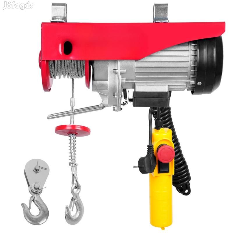 Elektromos emelőcsörlő  600 kg teherbírású, 12 m emelési