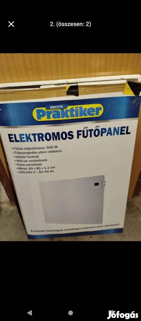 Elektromos fűtőpanel újszerű állapotban eladó