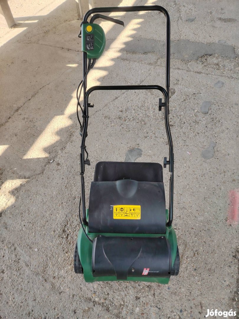 Elektromos gyeplazító, gyepszellőztető gép