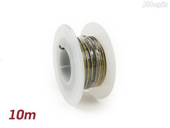 Elektromos kábel Univerzális 0,85mm˛ 10m Fekete/sárga