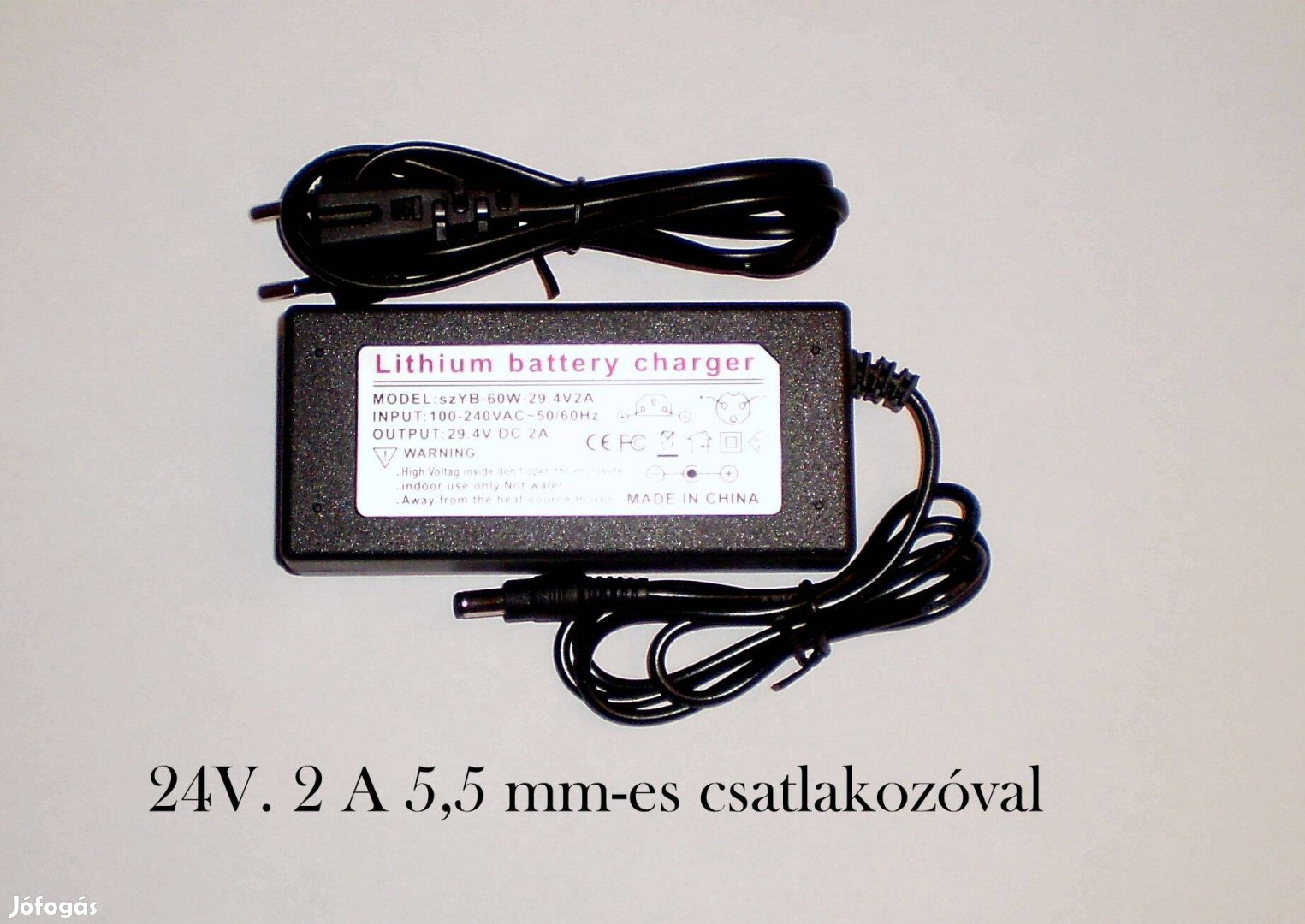 Elektromos kerékpár, roller 24V akku töltő