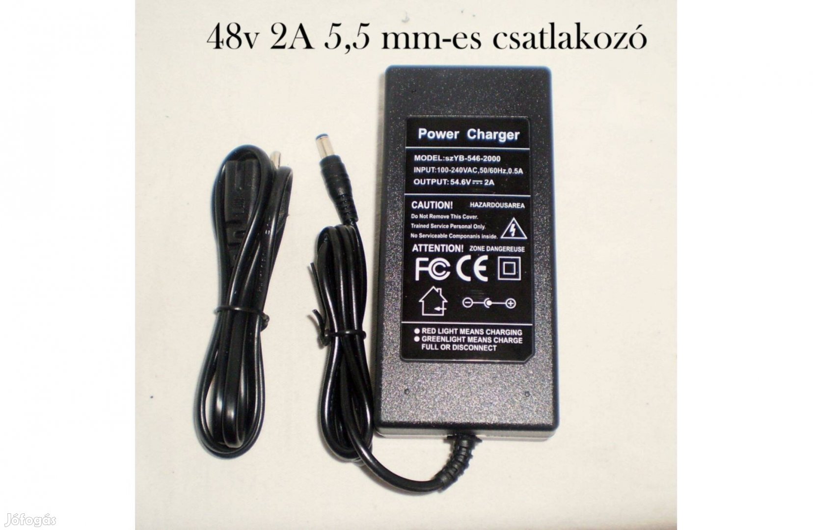 Elektromos kerékpár, roller, robogó 48V akku töltő