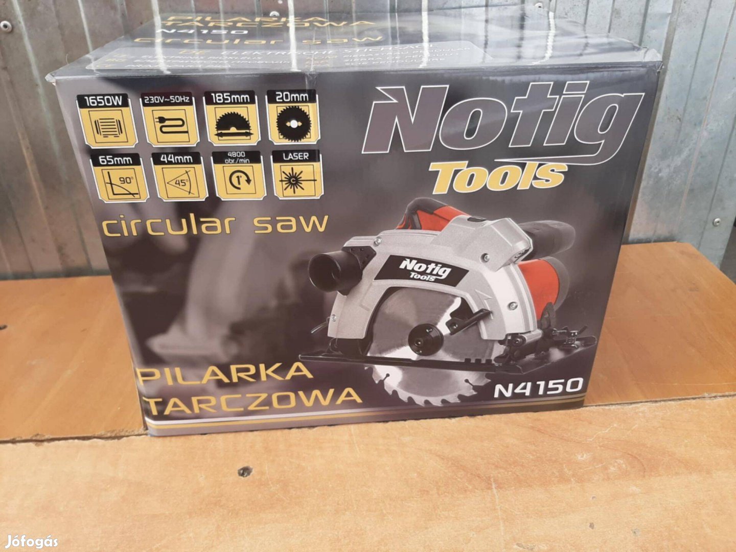 Elektromos kézi körfűrész 230V, 185mm, 1650W Notig
