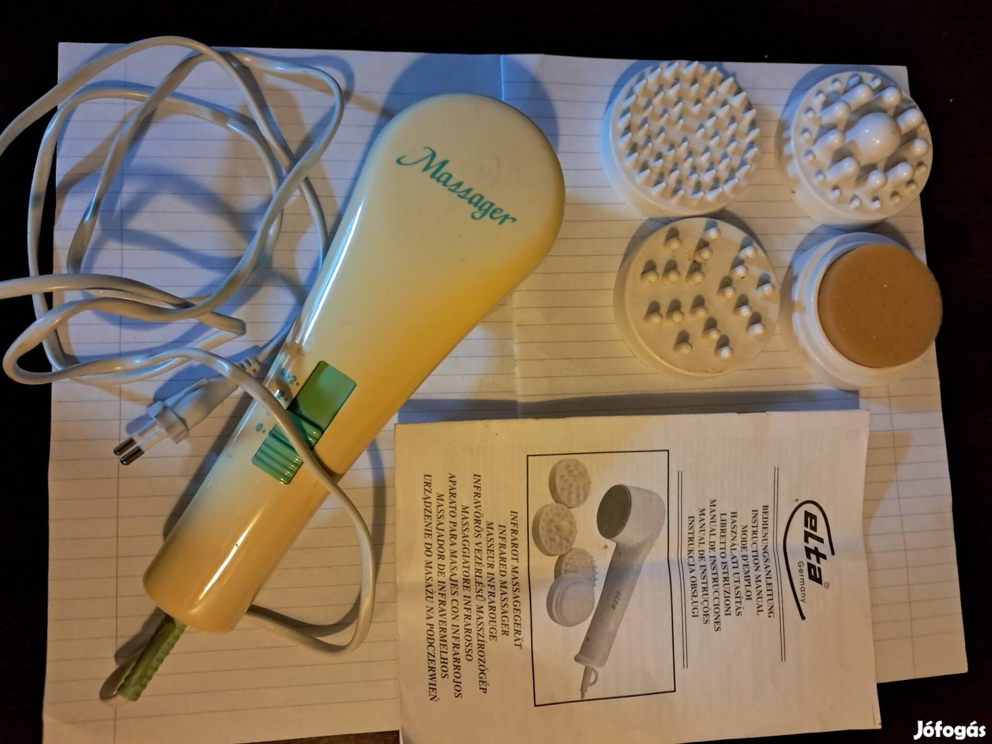 Elektromos kézi masszázs és infra több fejjel