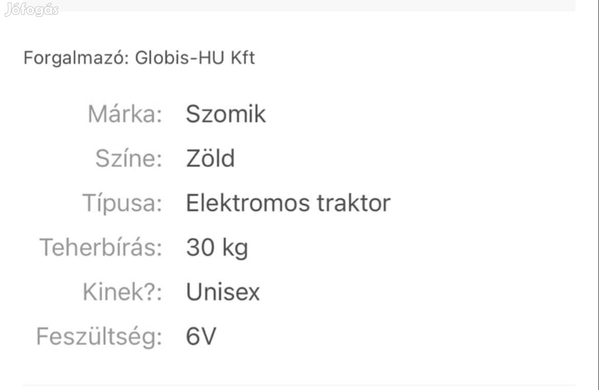 Elektromos kis traktor