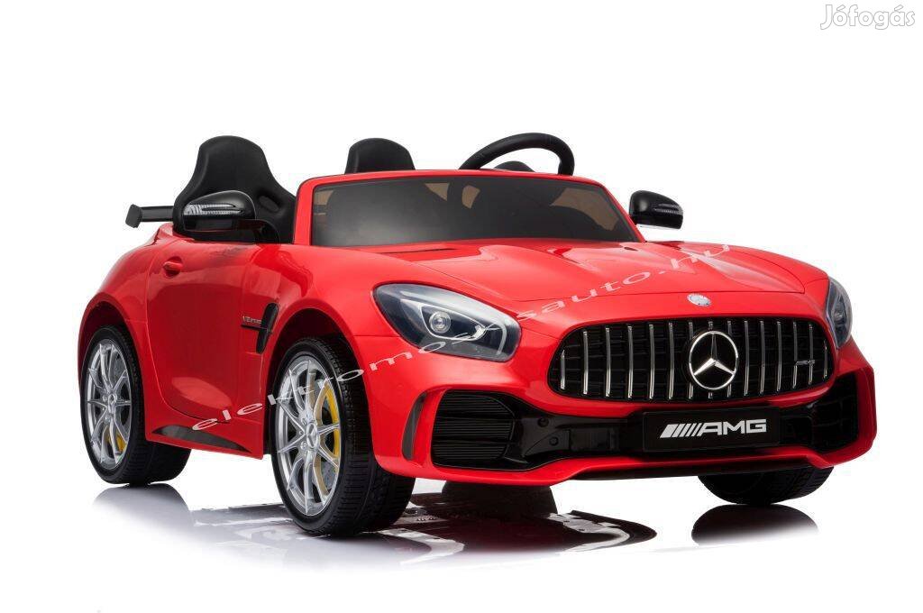 Elektromos kisautó - Mercedes AMG GT R 12V piros kétszemélyes eredeti