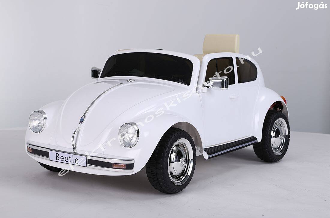 Elektromos kisautó - VW Beetle 12V OLD fehér 1személyes