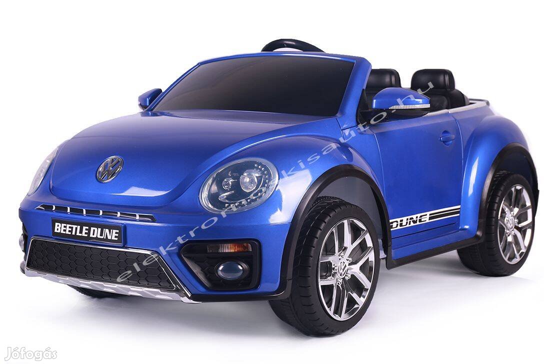 Elektromos kisautó - Volkswagen Beetle 12V lakkozott kék 1 személyes