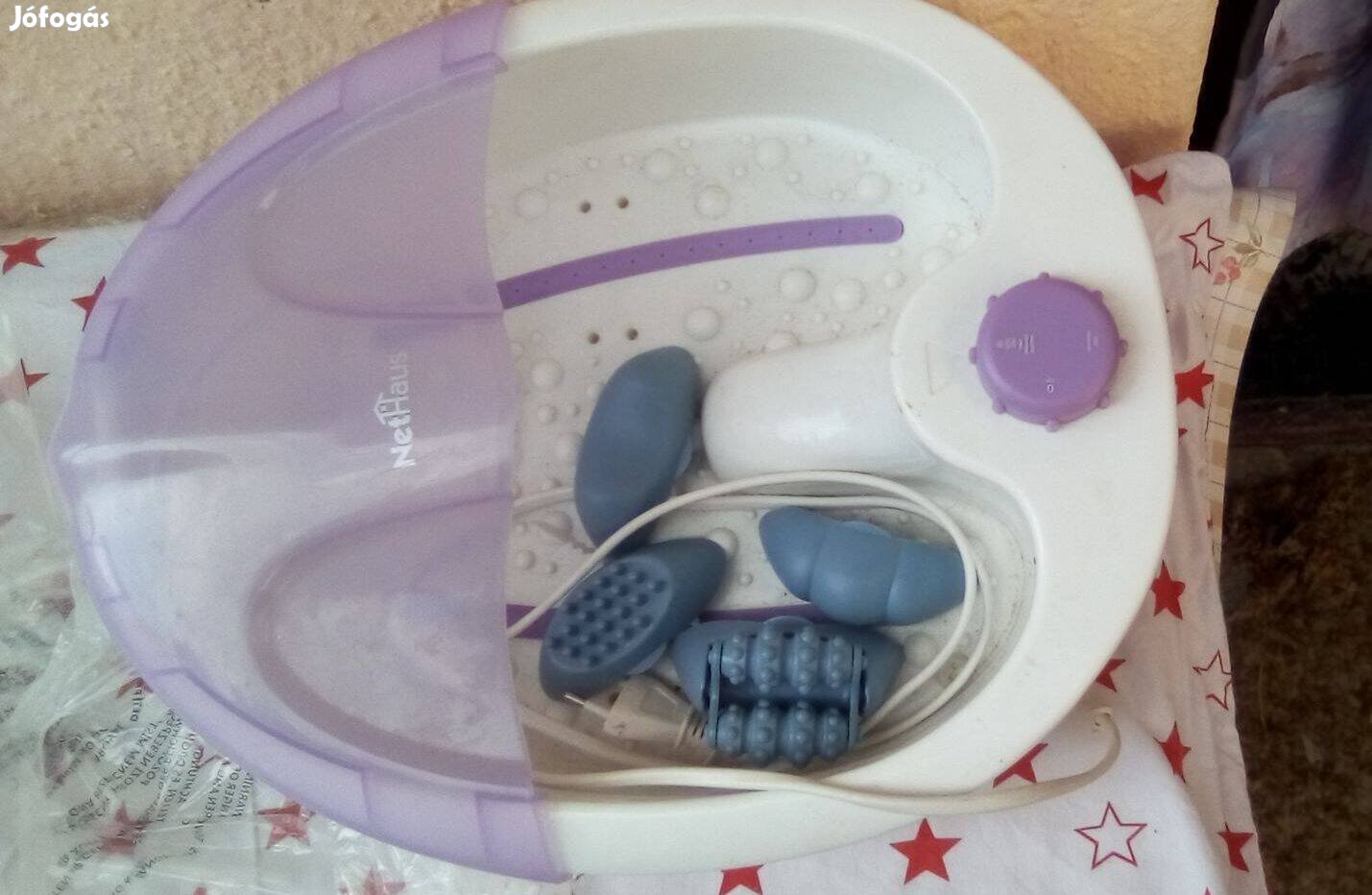 Elektromos lábmaszírozó kád tartozékaival, Tiszta, hibátlan