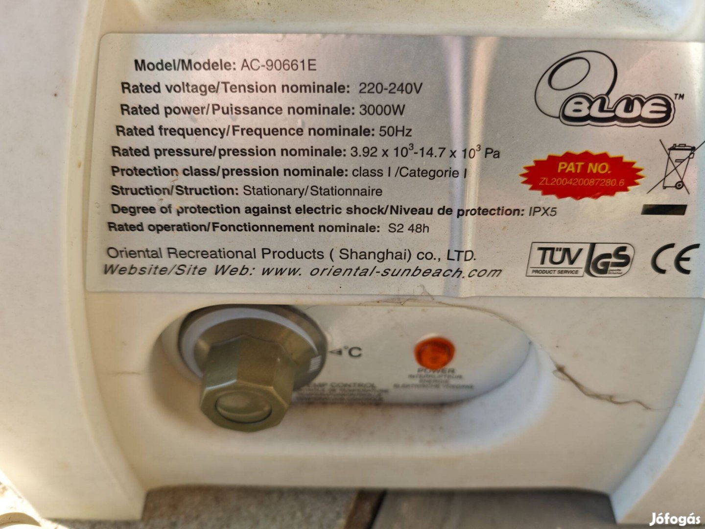 Elektromos medencefűtés 3000W