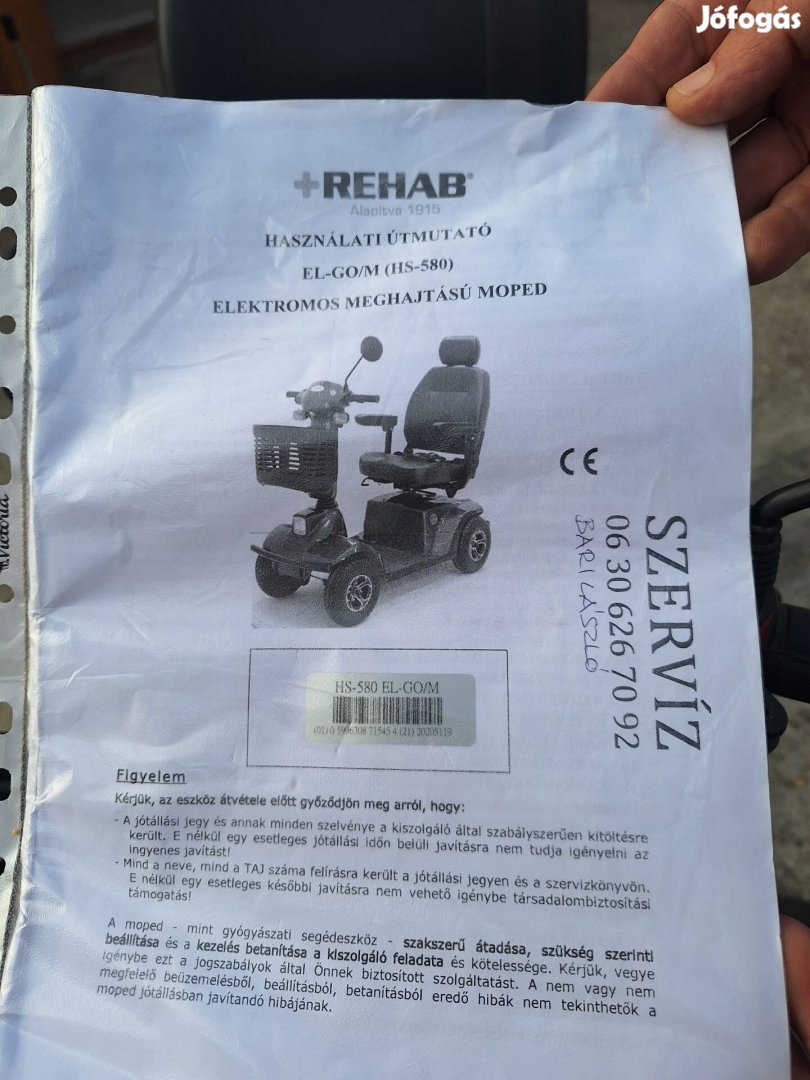 Elektromos meghajtású moped