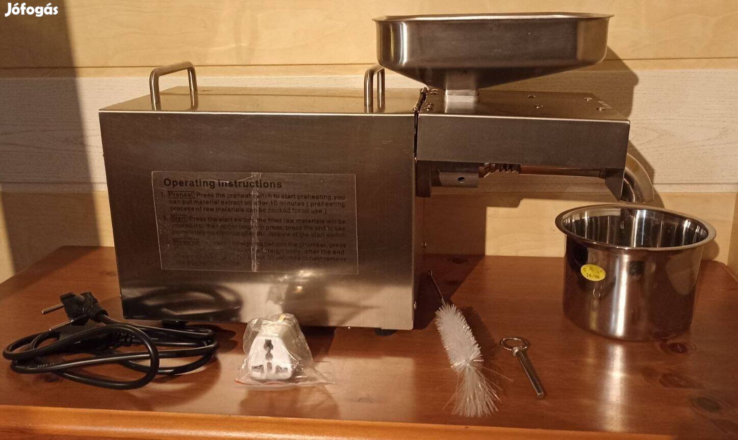 Elektromos olajprésgép, meleg sajtolás, eladó