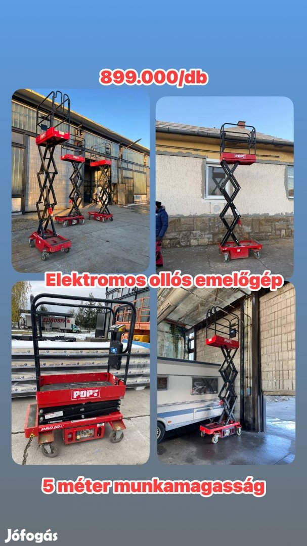 Elektromos ollós emelőgép,könnyen szállítható