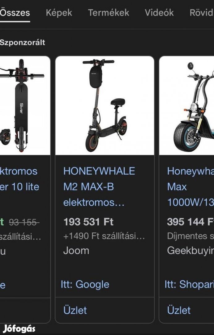 Elektromos roller Honeywhale M2 max-b
