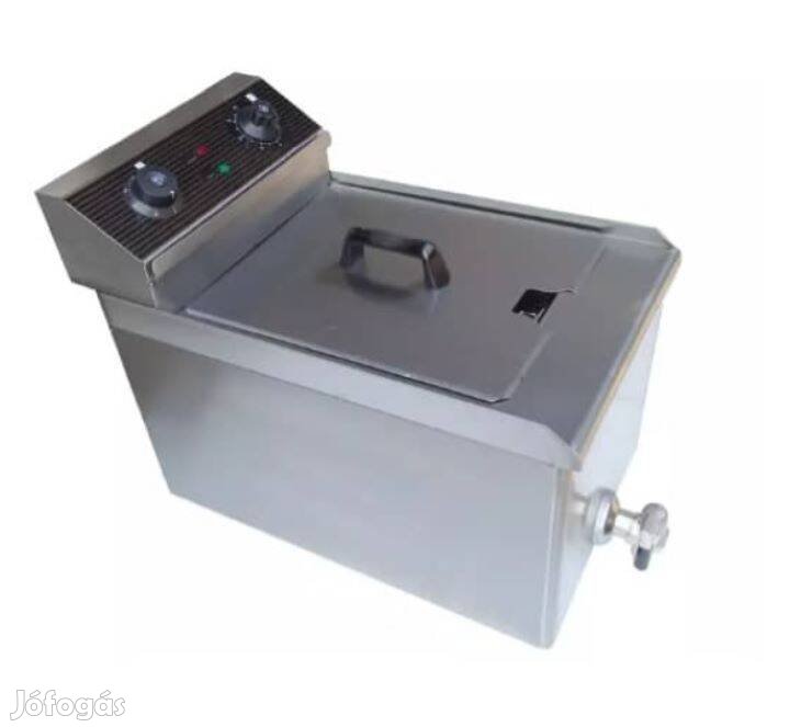 Elektromos rozsdamentes olajsütő fritőz 4800W 18L, gasztrocenter.hu