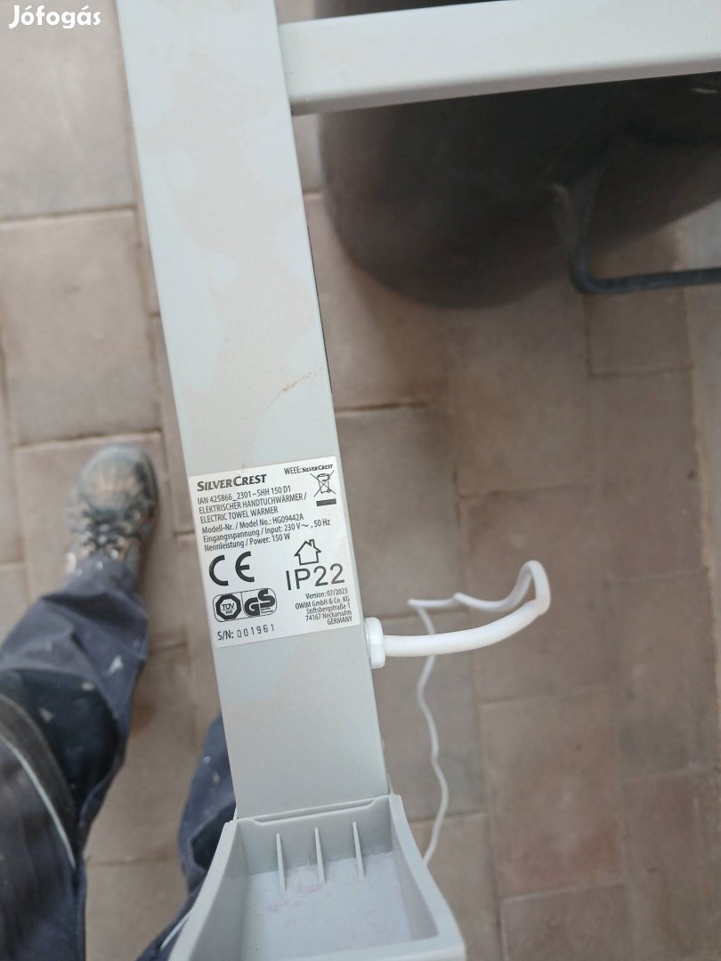 Elektromos törölköző szárító 