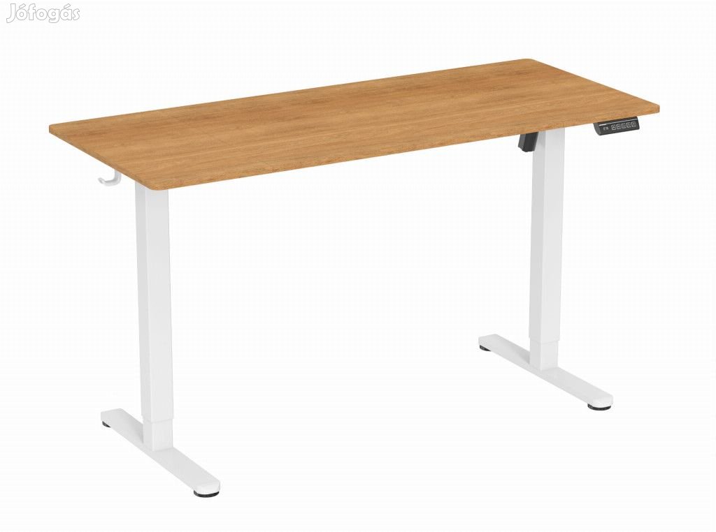Elektromosan állítható magasságú íróasztal  - 140x60cm arany tölgy ül
