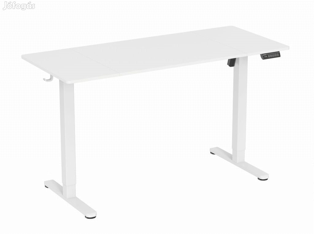 Elektromosan állítható magasságú íróasztal  - 140x60cm fehér ülő-/áll