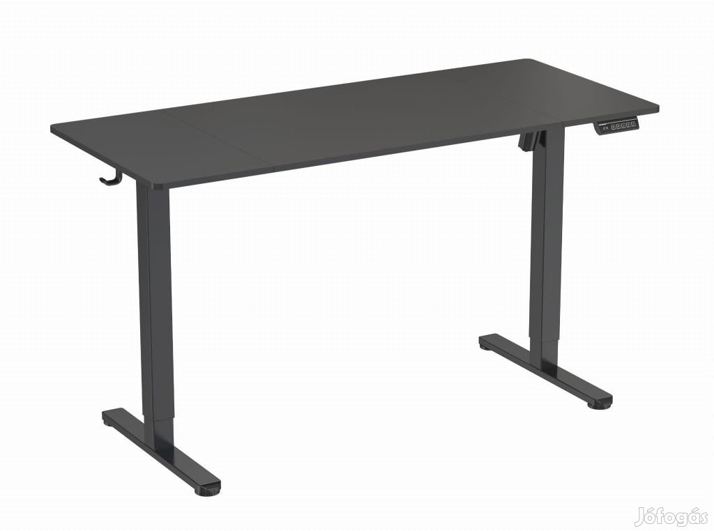Elektromosan állítható magasságú íróasztal  - 140x60cm fekete ülő-/ál