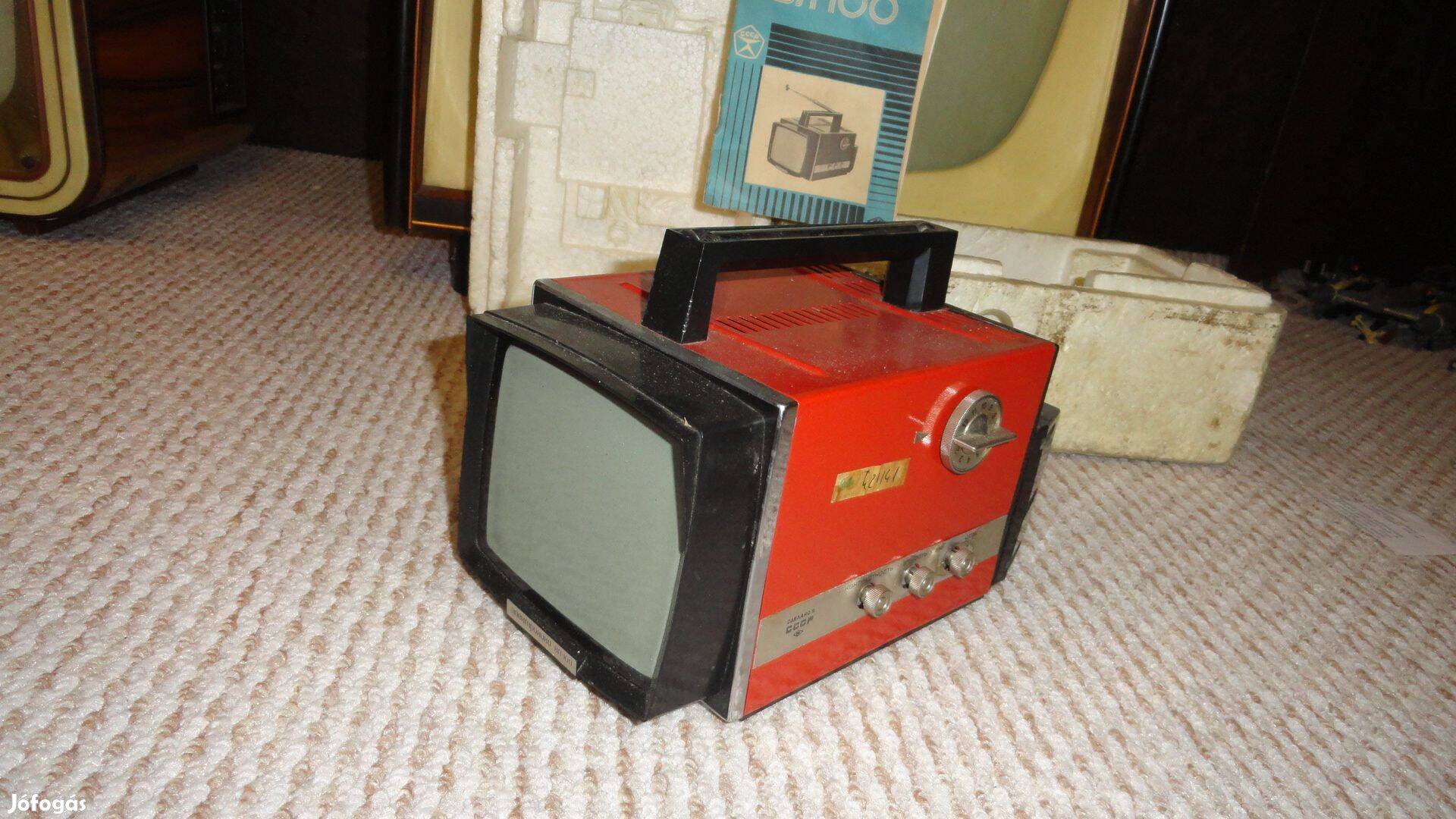 Elektronika BA-100 retro tv doboz leirás garncia papir