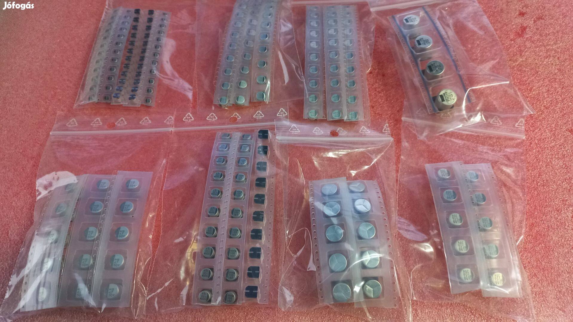 Elektronikai alkatrész SMD elektrolit kondi csomag 170db