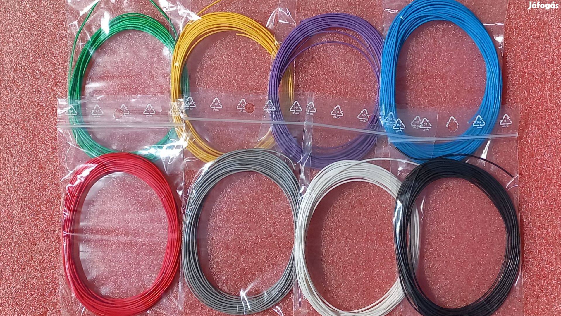 Elektronikai alkatrész Teflonszigetelésű ezüstözött bekötősodrat