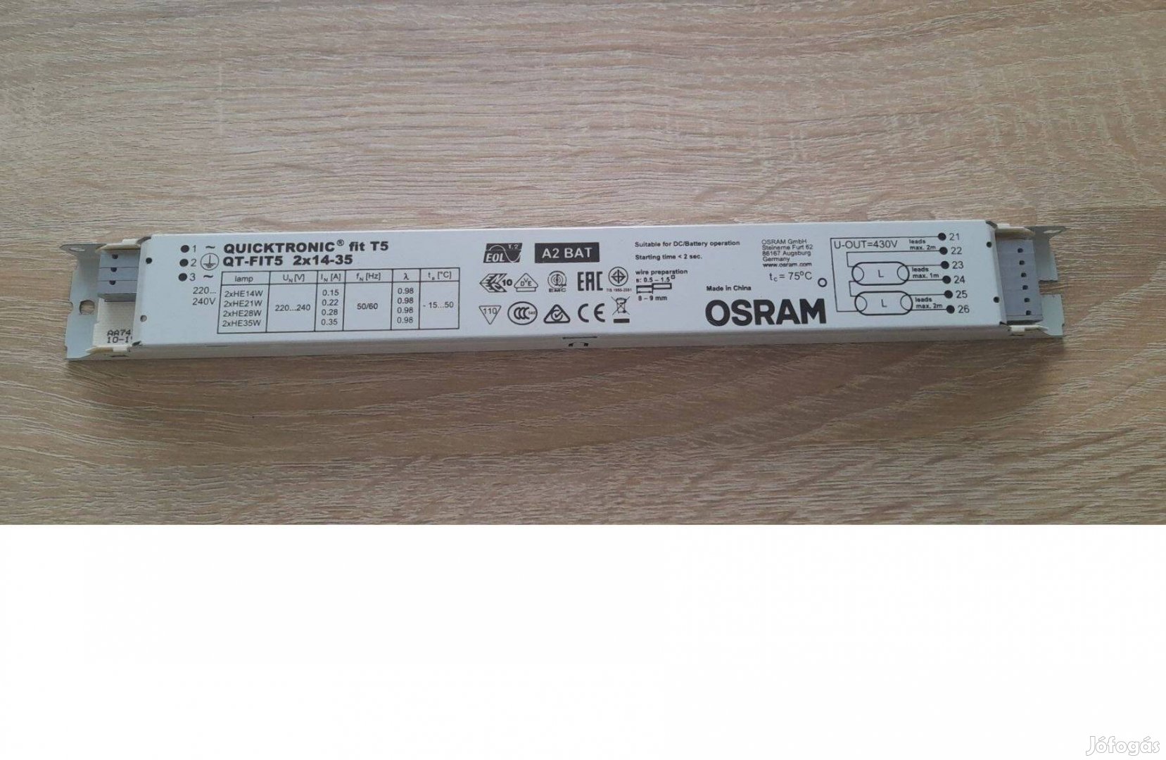 Elektronikus előtét fénycsőhöz